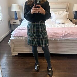 Max Mara Weekend Plaid Wool Skirt